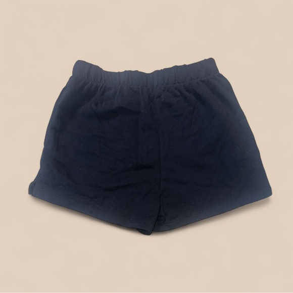 Garage Women's Navy Blue soft terry high rise 80’s Shorts with pockets - Picture 4 of 6